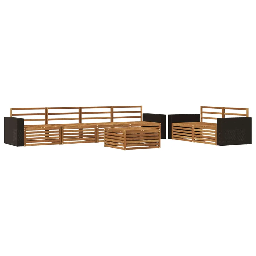 Ensemble de canapés d'extérieur 7 pcs Naturel - 2