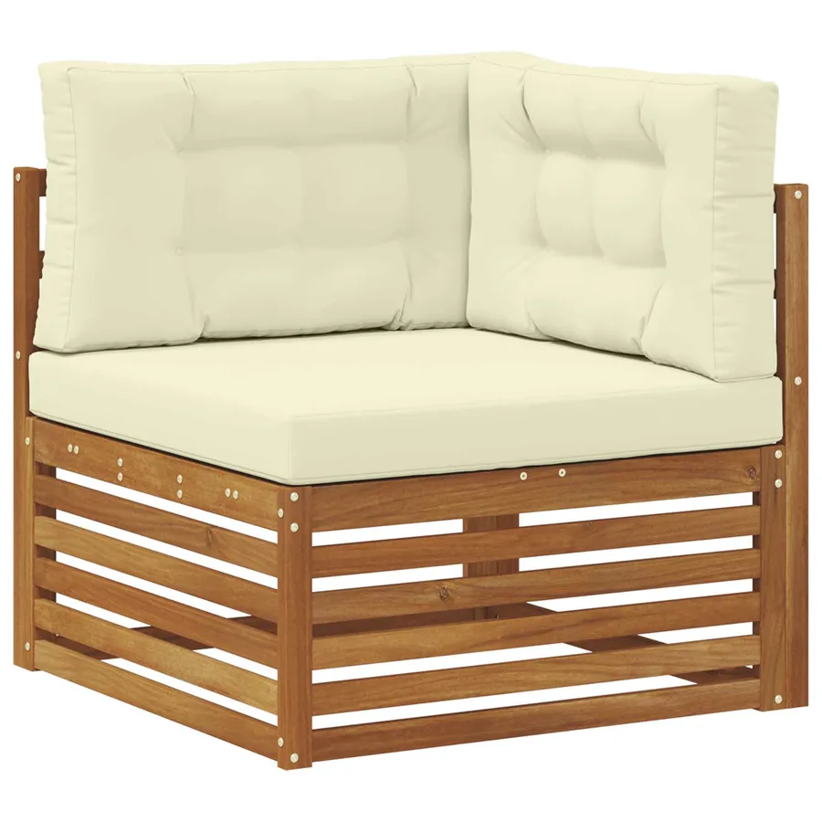 Ensemble de canapés d'extérieur 6 pcs Naturel et Crème - 5