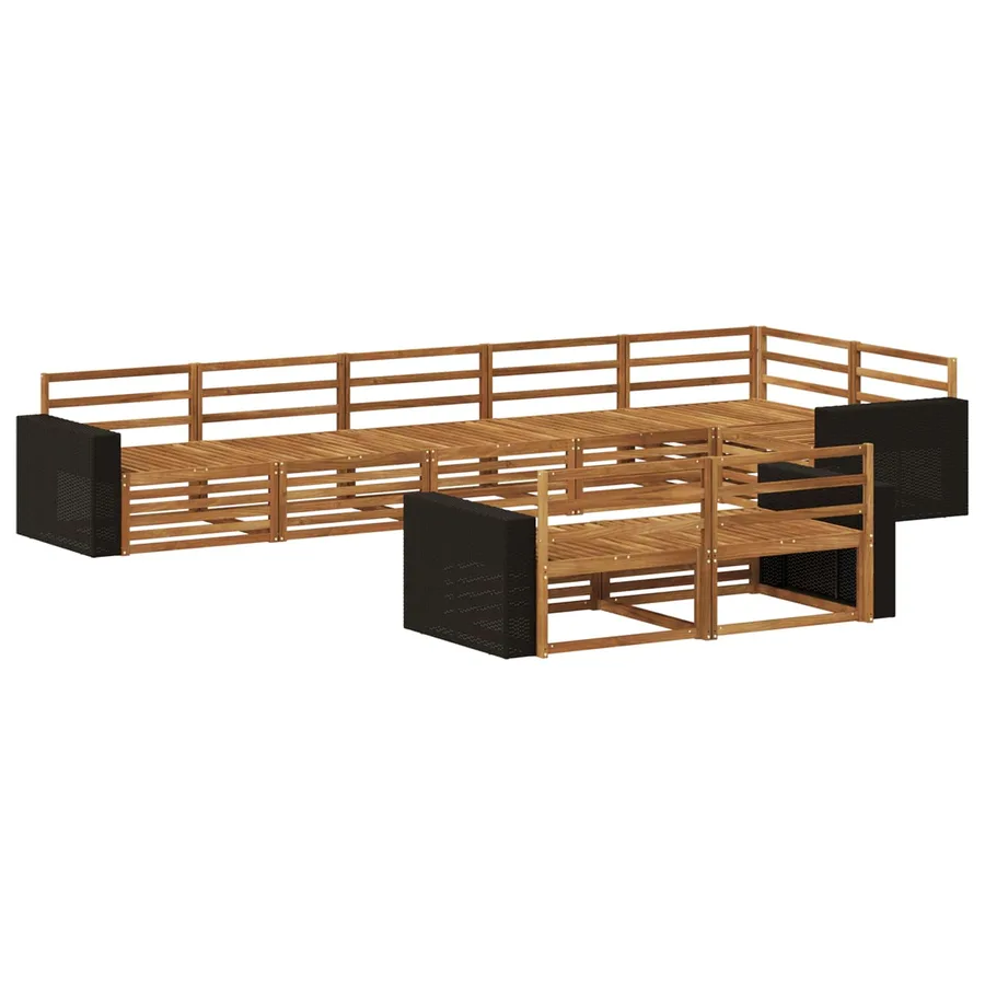 Ensemble de canapés d'extérieur 8 pcs Naturel - 2