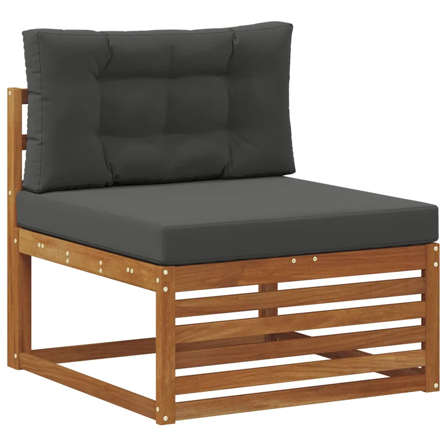 Ensemble de canapés d'extérieur 7 pcs Naturel et Anthracite - 3