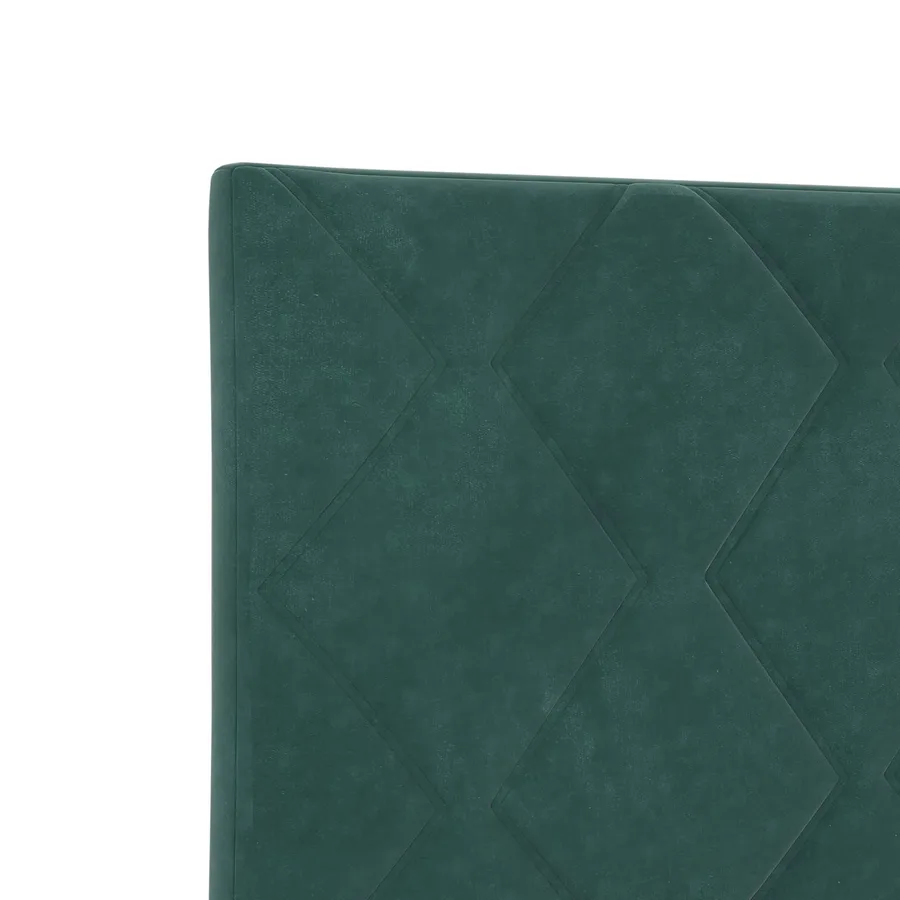 Lit boxspring LED avec matelas Vert foncé 140 x 200 cm Velours - 8