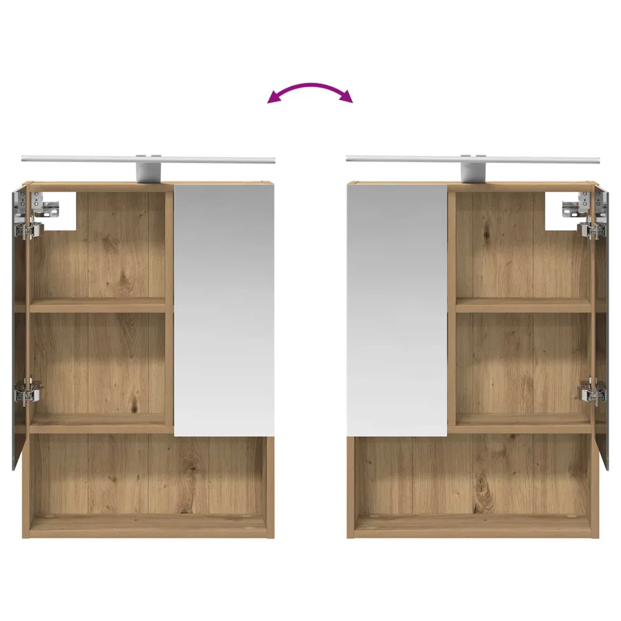 Ensemble d'armoire de salle de bain 5 pc Chêne artisanal - 12