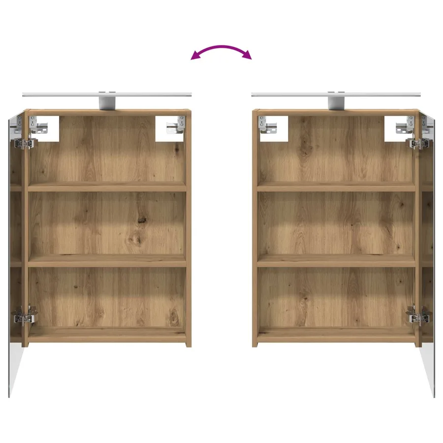 Ensemble d'armoire de salle de bain 5 pc Chêne artisanal - 12