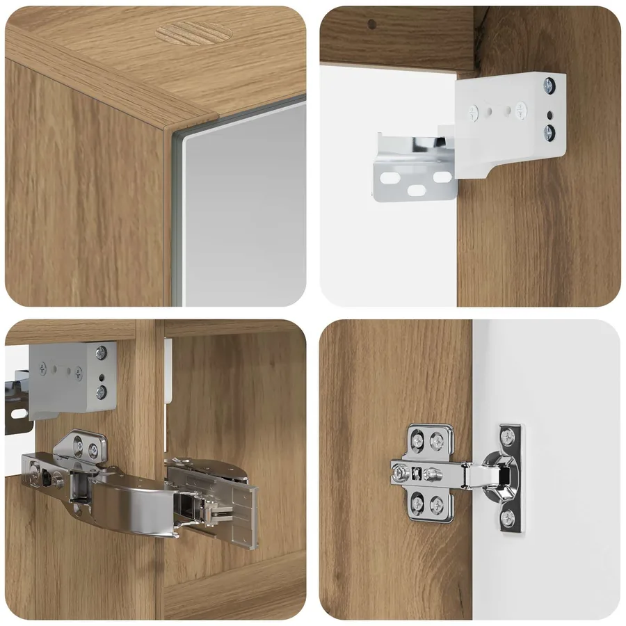 Ensemble d'armoire de salle de bain 5 pc Chêne artisanal - 9