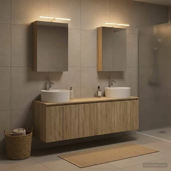 Ensemble d'armoire de salle de bain 5 pcs Chêne Sonoma
