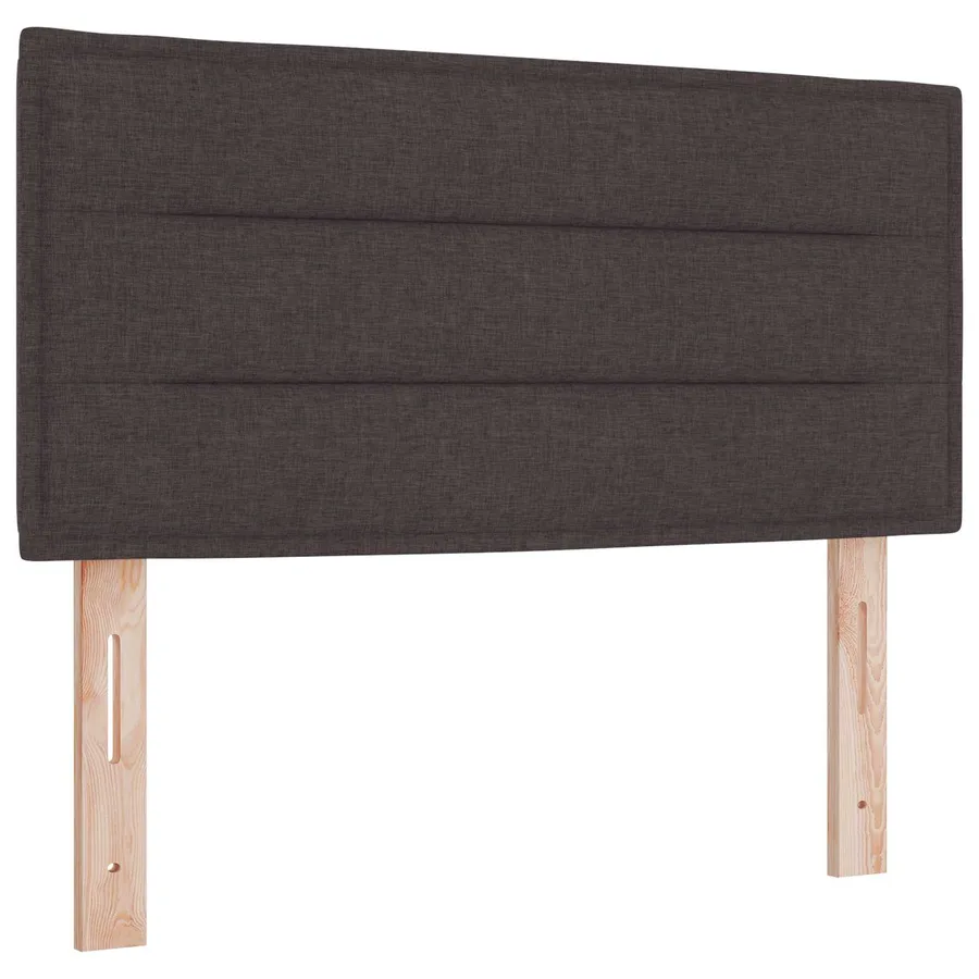 Lit boxspring avec matelas Marron foncé 90 x 200 cm Tissu - 3