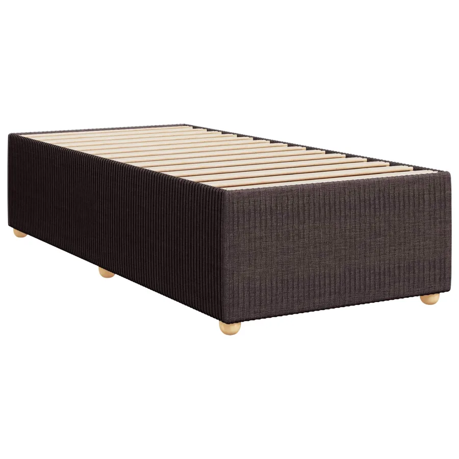 Lit boxspring avec matelas Marron foncé 90 x 200 cm Tissu - 4