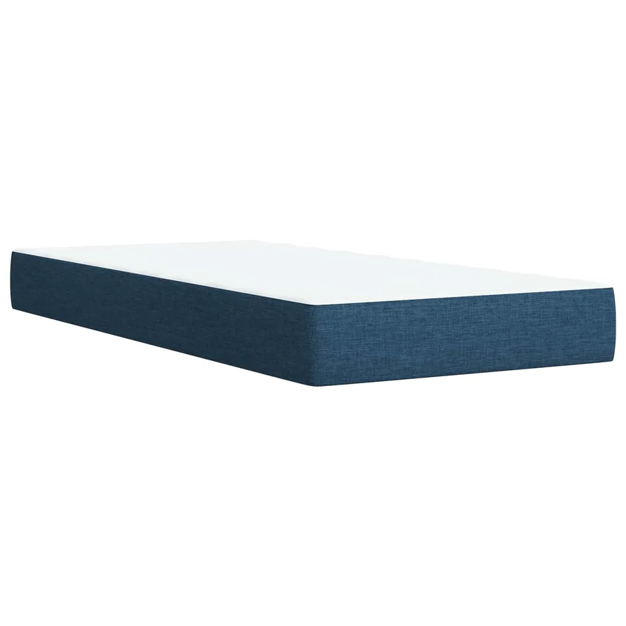 Lit boxspring avec matelas Bleu 90 x 200 cm Tissu - 5