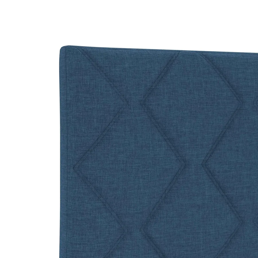 Lit boxspring avec matelas Bleu 90 x 200 cm Tissu - 8