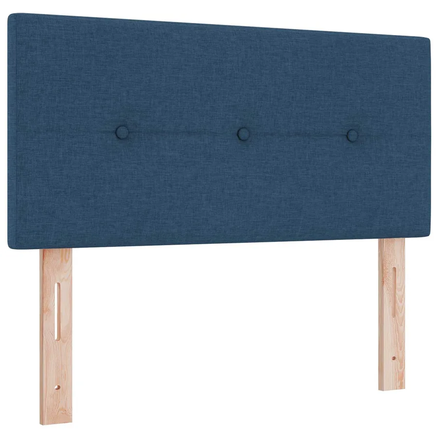 Lit boxspring avec matelas Bleu 90 x 200 cm Tissu - 3