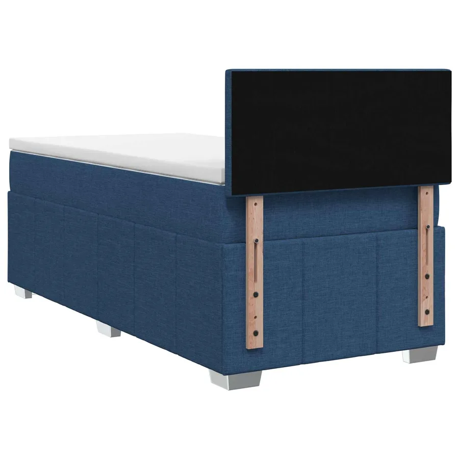 Lit boxspring avec matelas Bleu 90 x 200 cm Tissu - 7