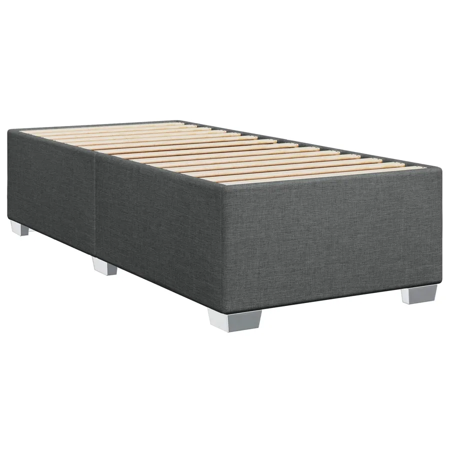Lit boxspring avec matelas Gris foncé 90 x 190 cm Tissu - 4
