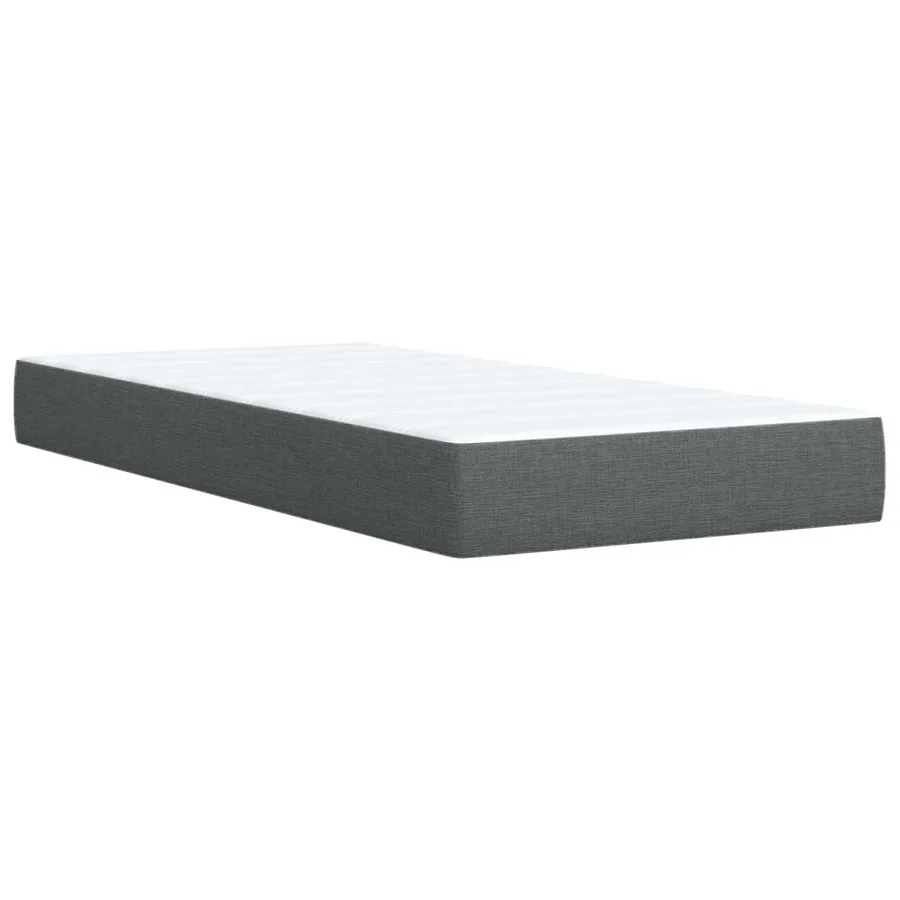 Lit boxspring avec matelas Gris foncé 90 x 190 cm Tissu - 5