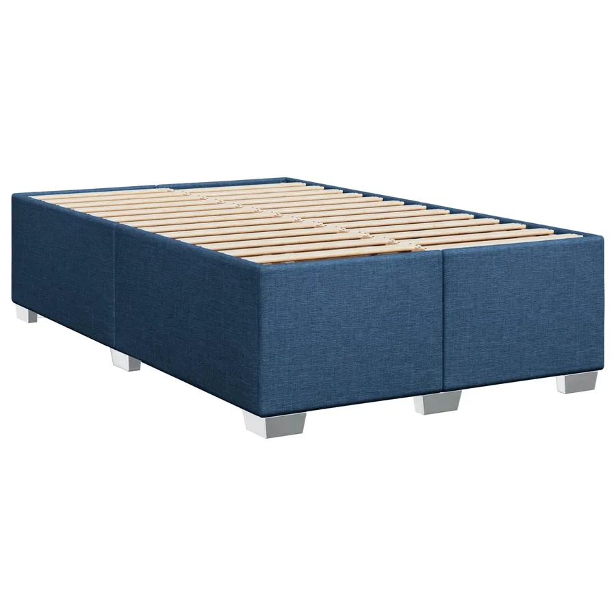 Lit boxspring avec matelas Bleu 120 x 190 cm Tissu - 4