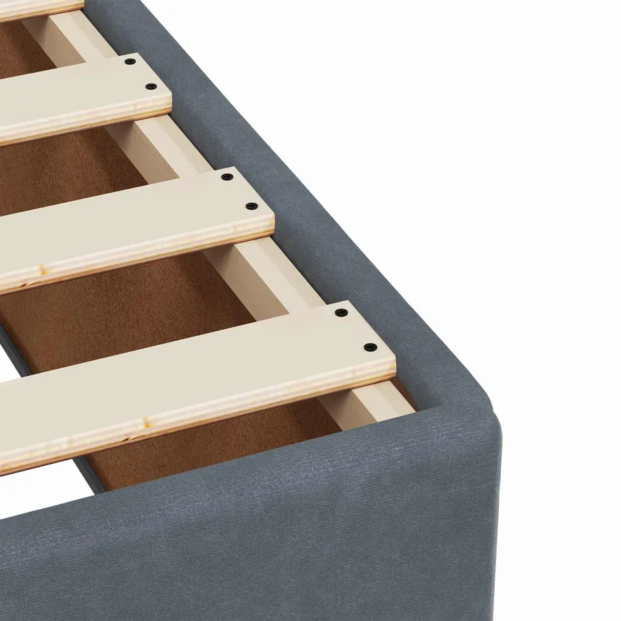 Lit boxspring avec matelas Gris foncé 120 x 200 cm Velours - 9