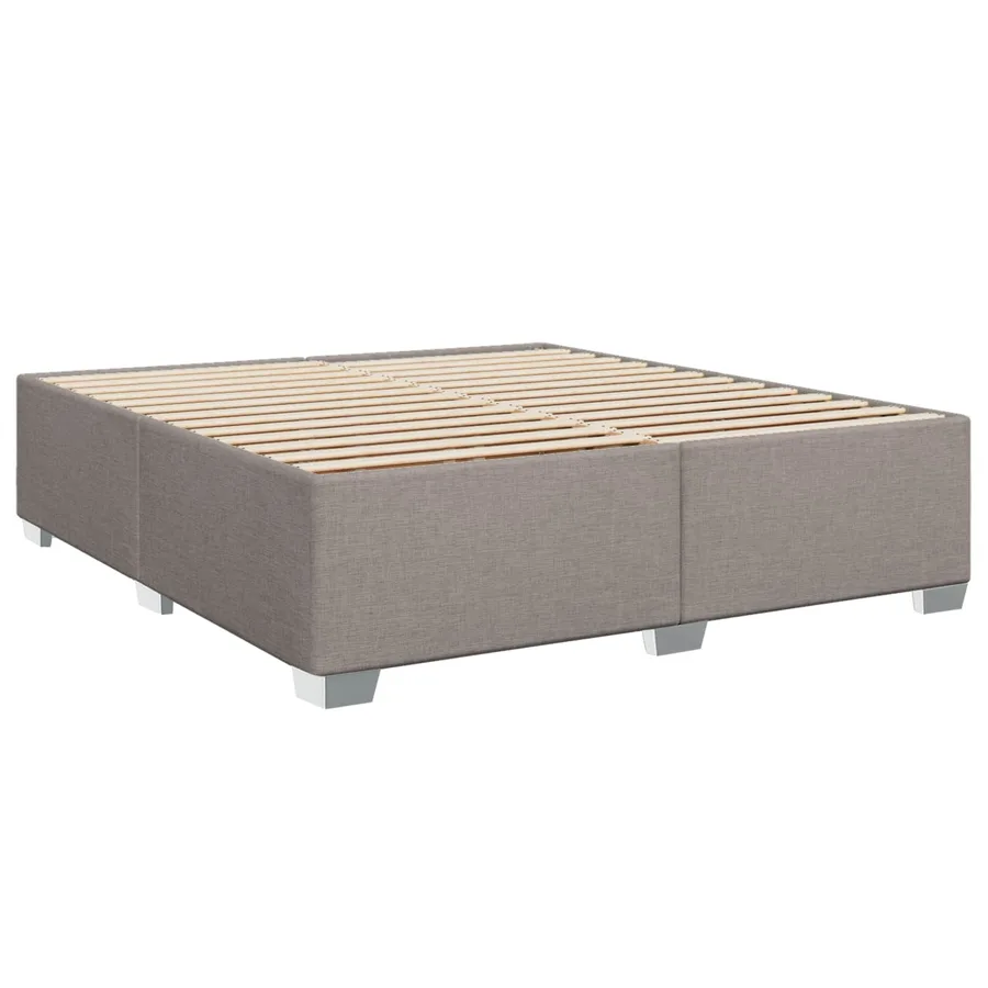 Lit boxspring avec matelas Taupe 140 x 190 cm Tissu - 4