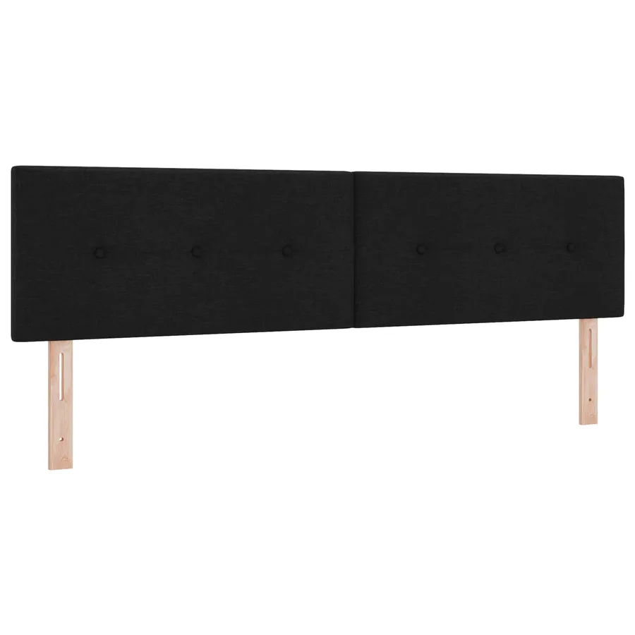 Lit boxspring avec matelas Noir 180 x 200 cm Tissu - 3