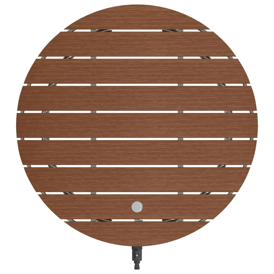 Douche de jardin WPC et Acier inoxydable 201 Marron - 5