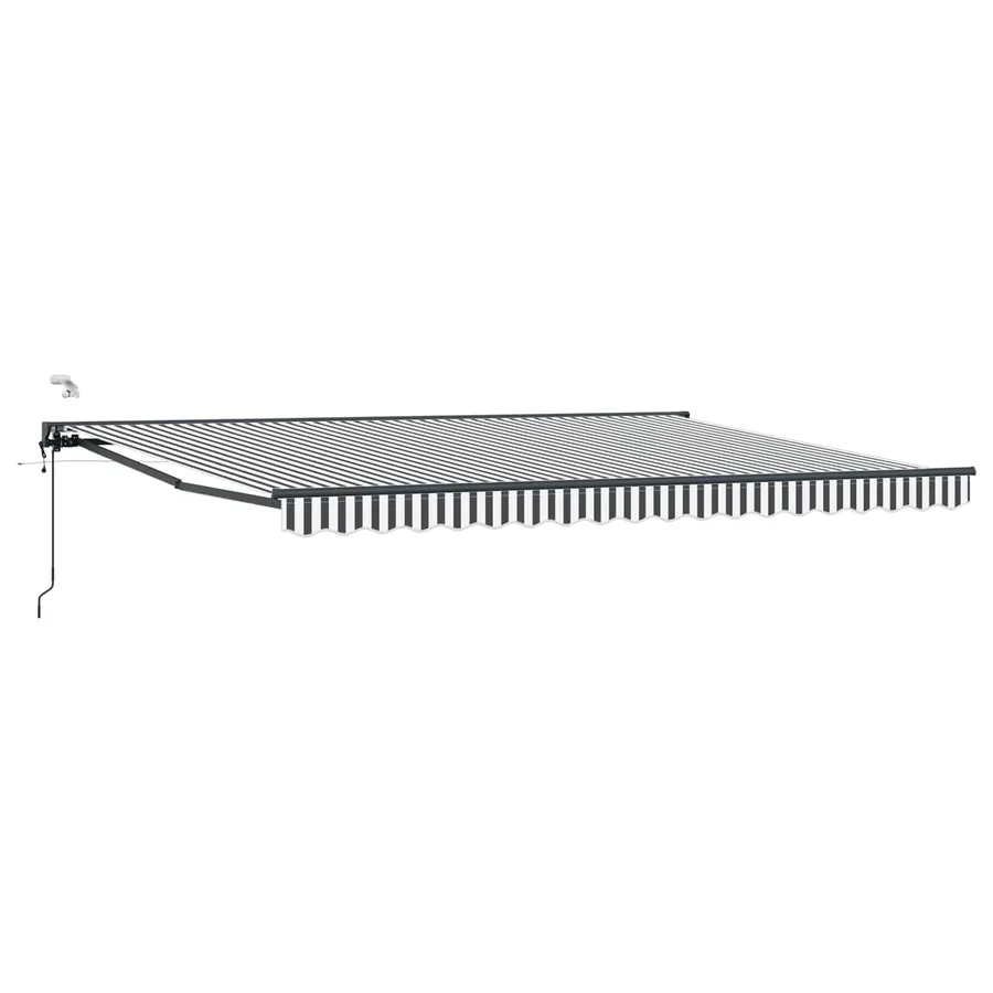 Auvent rétractable électrique Anthracite et blanc 5 × 3,5 m - 2
