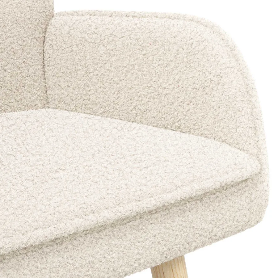 Sofa 2 places Crème 115 x 61 x 87 cm Bouclé - 7