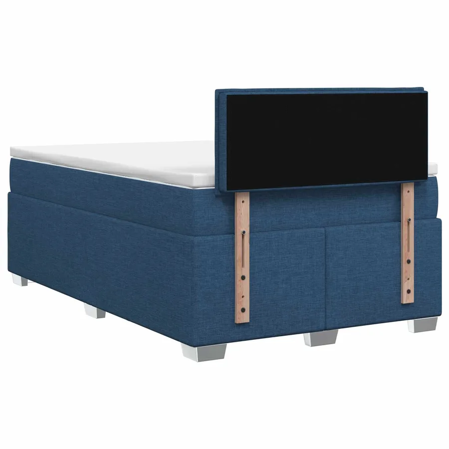 Lit boxspring avec matelas Bleu 120 x 190 cm Tissu - 7