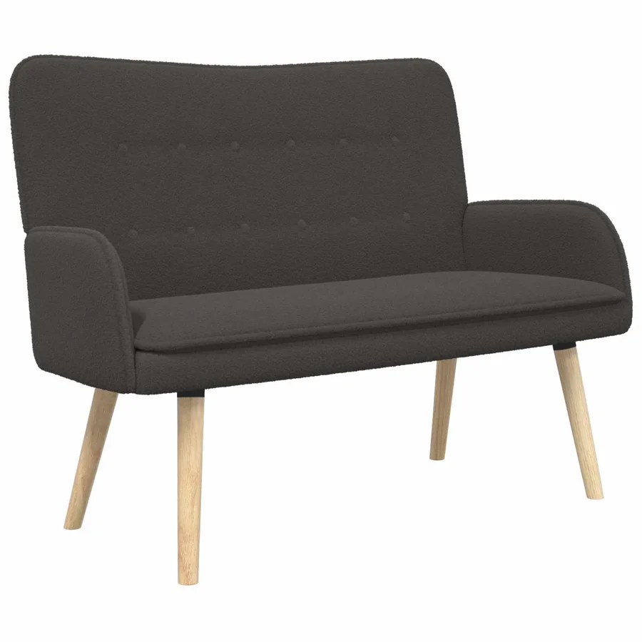 Sofa 2 places Gris foncé 115 x 61 x 87 cm Bouclé - 2