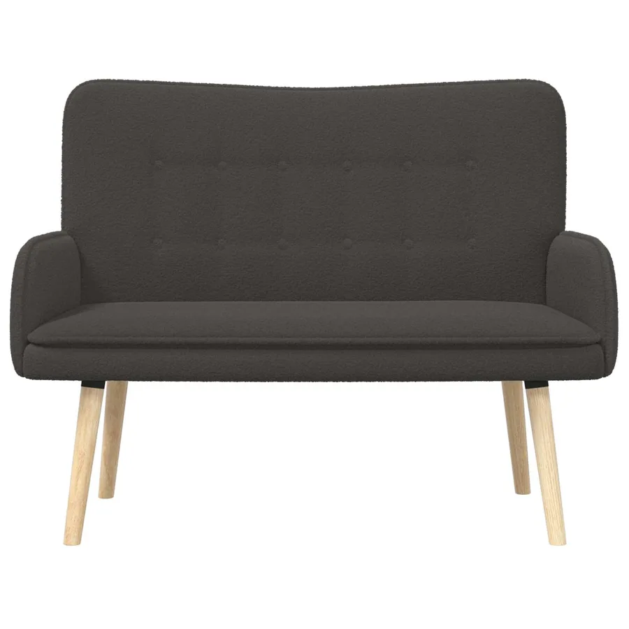Sofa 2 places Gris foncé 115 x 61 x 87 cm Bouclé - 4