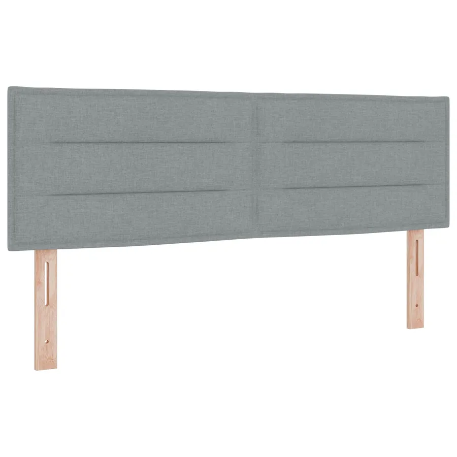 Lit boxspring avec matelas Gris clair 140 x 190 cm Tissu - 3