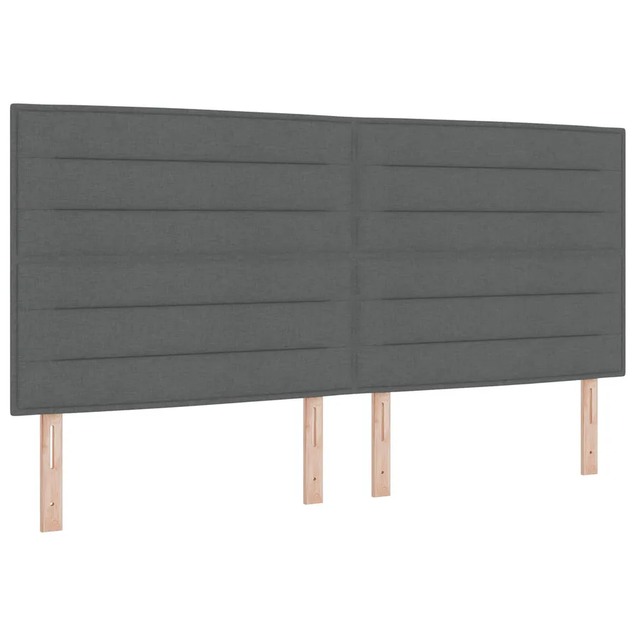 Lit ottoman avec matelas 2 pcs Gris foncé Tissu - 3