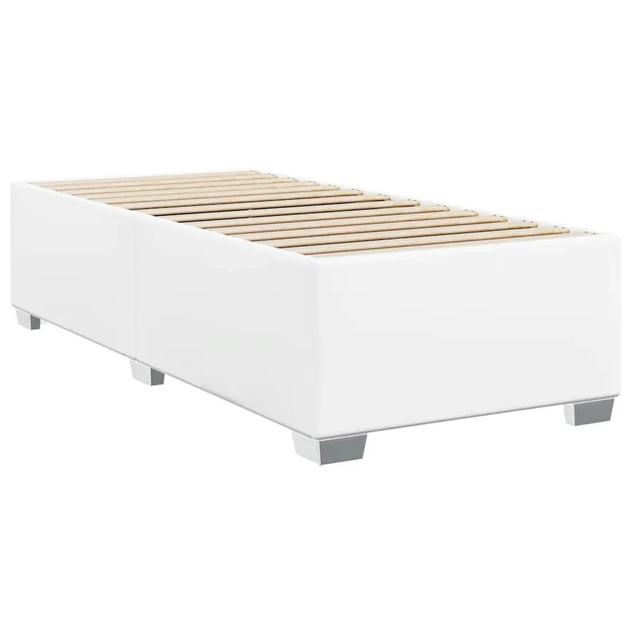 Cadre de lit sans matelas blanc simple XL similicuir - 3