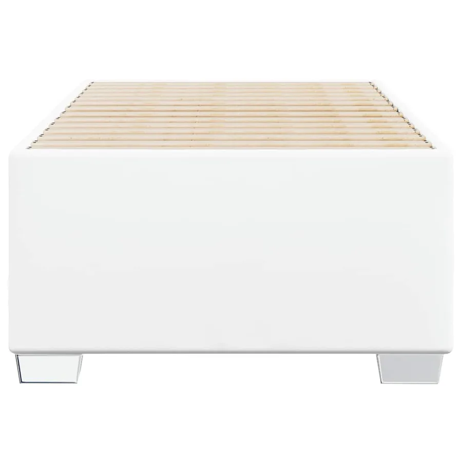 Cadre de lit sans matelas blanc simple XL similicuir - 4