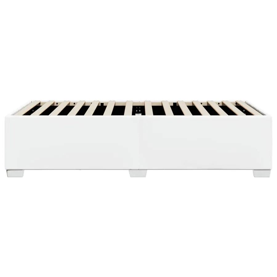 Cadre de lit sans matelas blanc simple XL similicuir - 5