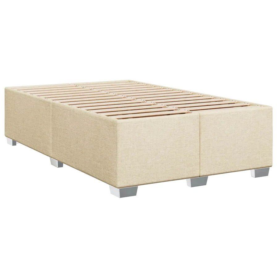 Lit boxspring avec matelas Crème 120 x 200 cm Tissu - 4