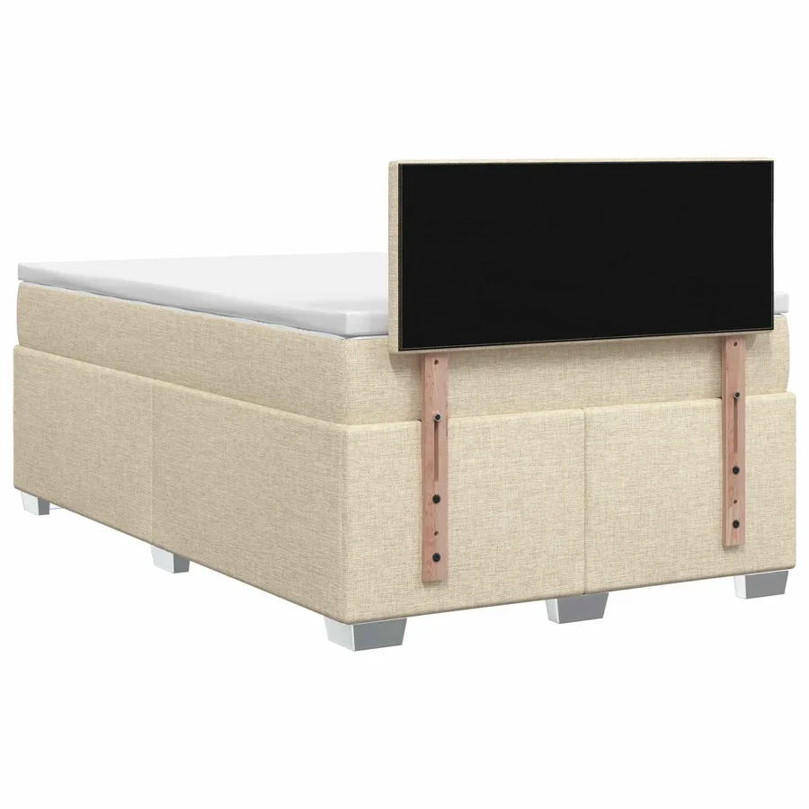 Lit boxspring avec matelas Crème 120 x 200 cm Tissu - 7