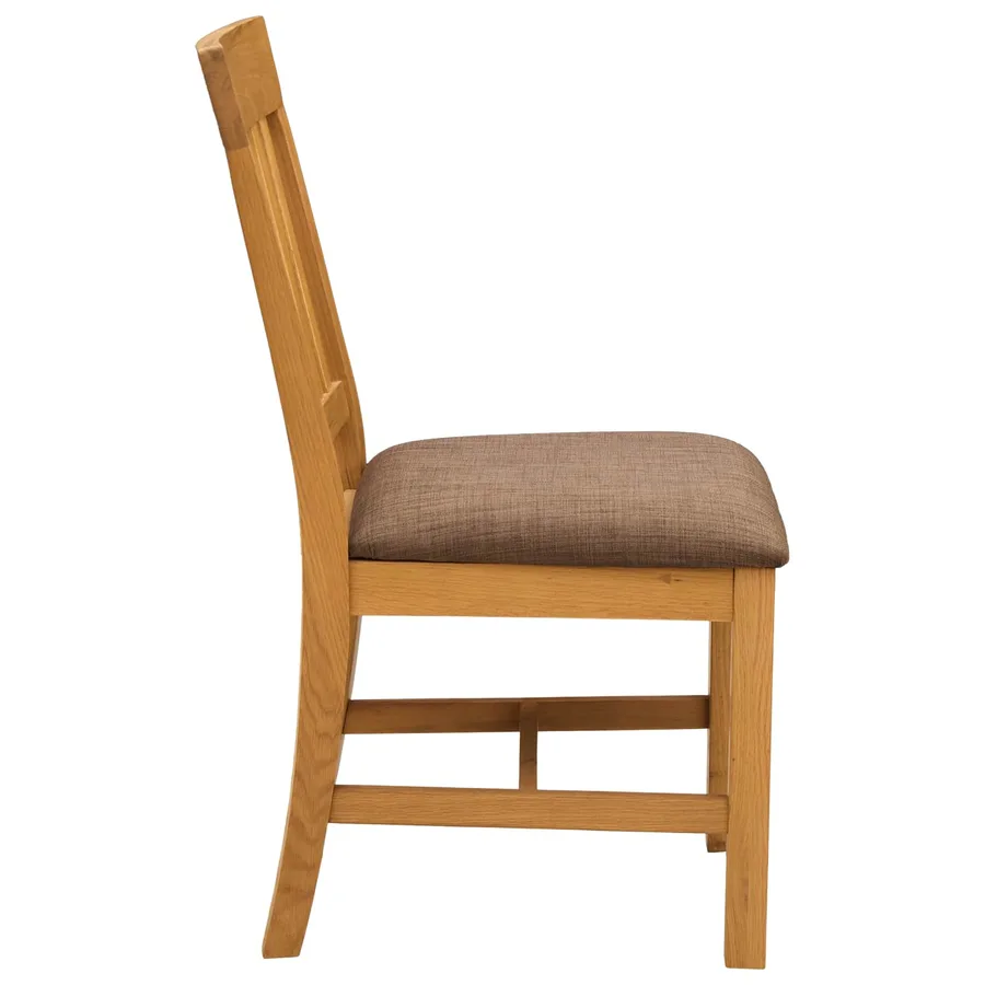Chaise de salle à manger 2 pcs Bois de chêne massif Gris - 4