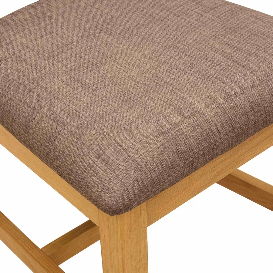 Chaise de salle à manger 2 pcs Bois de chêne massif Gris - 6