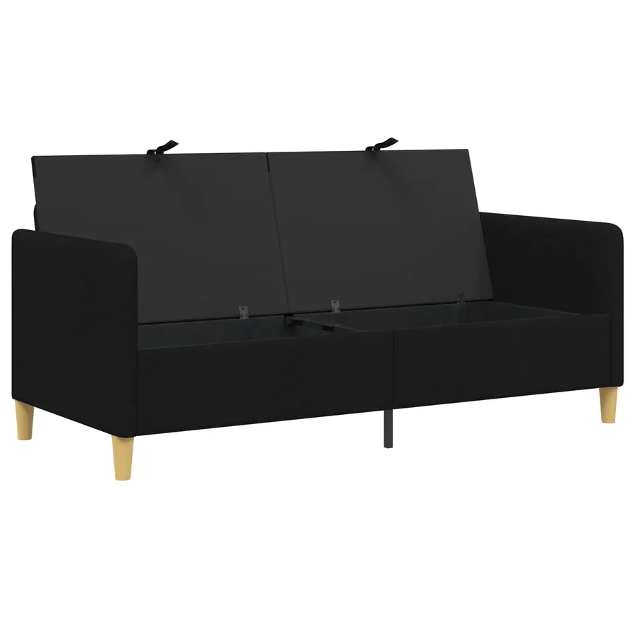 Sofa avec rangement Noir 172 x 78 x 87 cm Polyester - 4