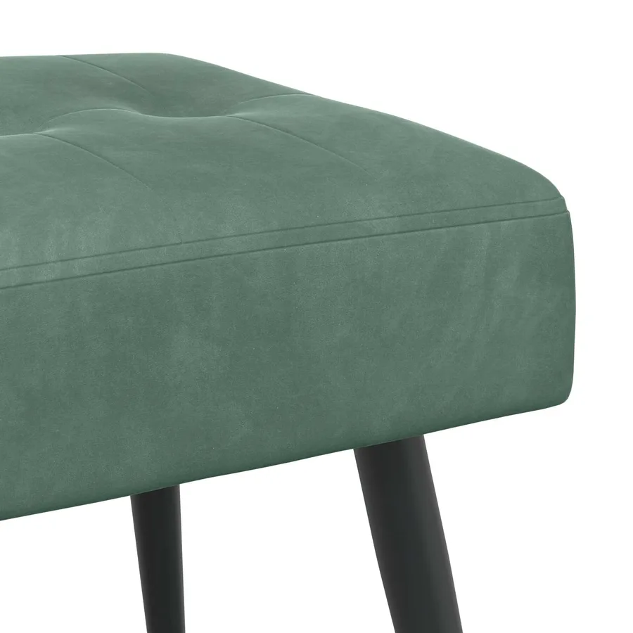 Banc avec capitonnage bouton Vert Mer 80 x 40 x 46 cm Velours - 6