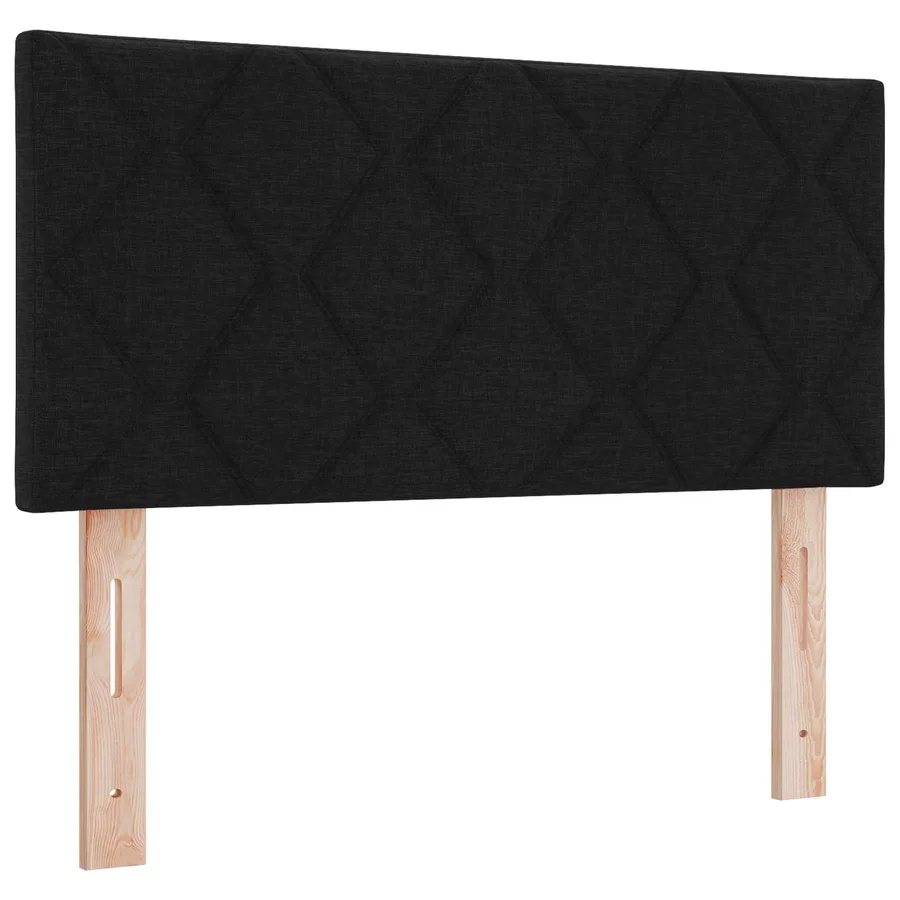 Lit boxspring avec matelas Noir 120 x 200 cm Tissu - 3