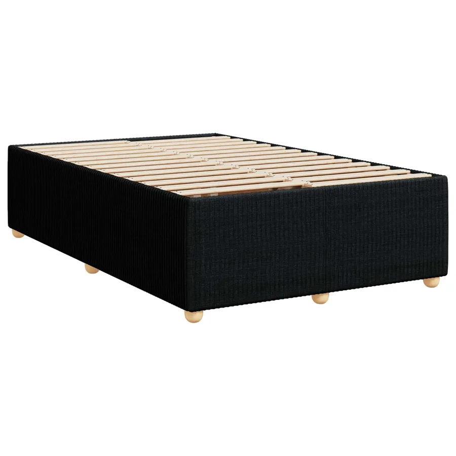 Lit boxspring avec matelas Noir 120 x 200 cm Tissu - 4