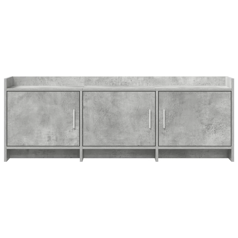 Meuble TV 130 x 33 x 47 cm Gris béton Bois d'ingénierie - 5