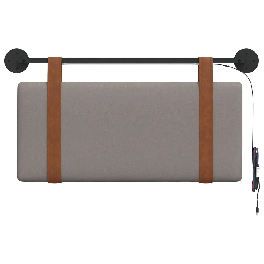 Tête de lit suspendue Avec lumière LED Taupe PU antique - 6