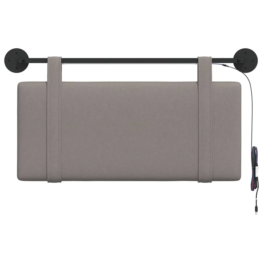 Tête de lit suspendue Avec lumière LED Taupe Tissu - 6