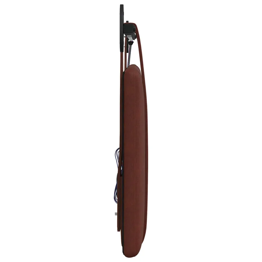 Tête de lit suspendue Avec lumière LED Brun Brillant PU antique - 7