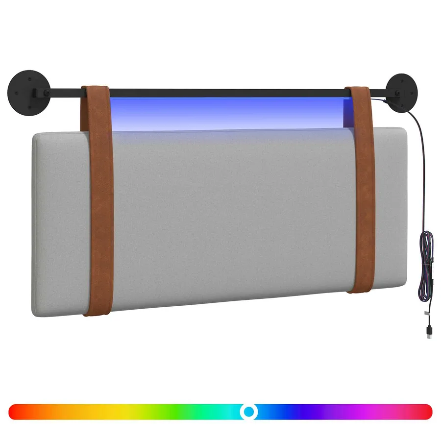 Tête de lit suspendue Gris nuage PU antique - 2