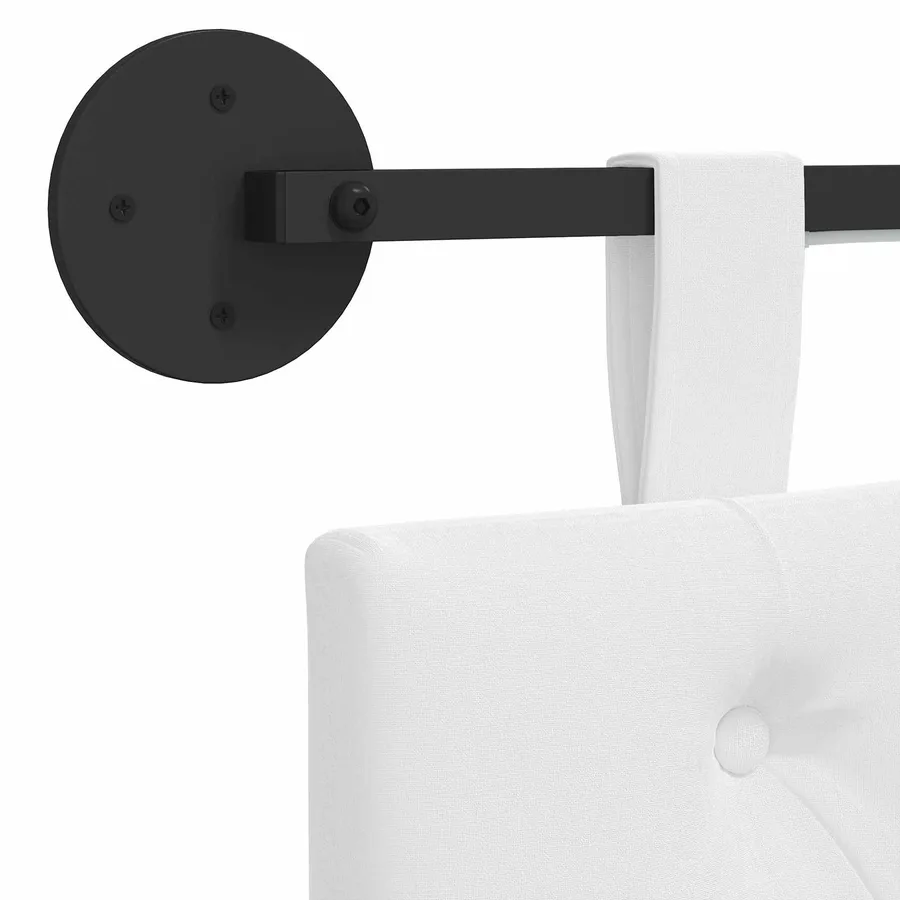 Tête de lit suspendue Avec lumière LED Blanc Tissu - 10