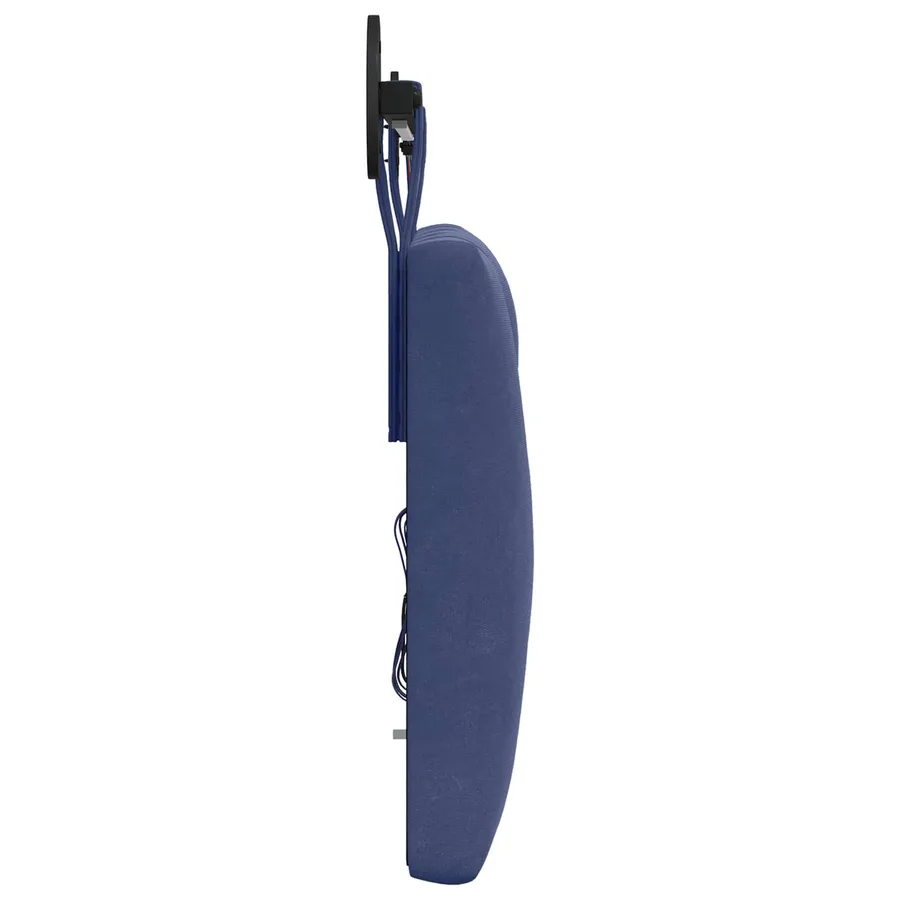 Tête de lit suspendue Avec lumière LED Bleu police Velours - 7
