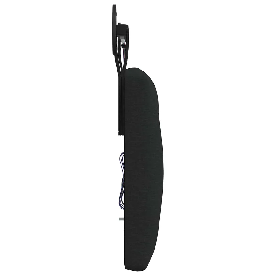 Tête de lit suspendue Avec lumière LED Noir Tissu - 7