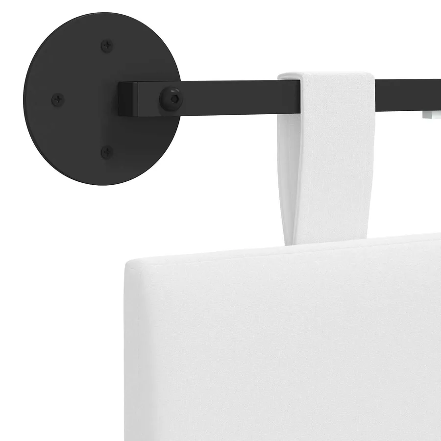 Tête de lit suspendue Avec lumière LED Blanc Tissu - 8