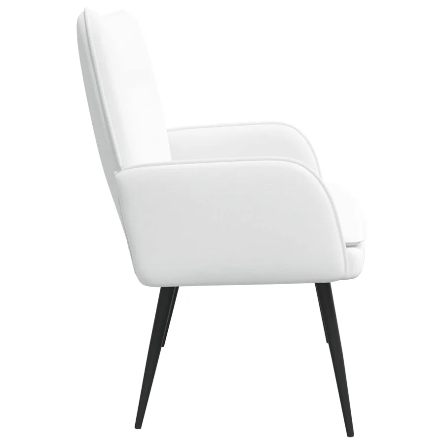 Sofa 2 places Blanc 115 x 61 x 87 cm Tissu - 5